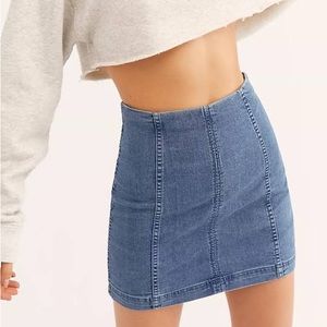 Free People Modern Femme Denim Skirt